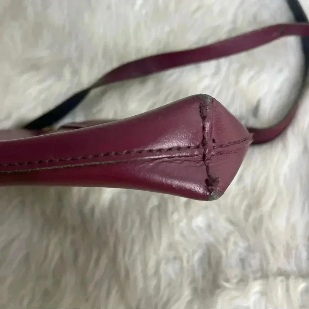 J. Crew Burgundy Leather Crossbody Purse